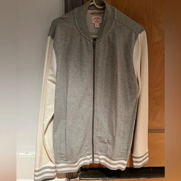 Brooks Brothers Large Grey & White Varsity Jacket - Picture 2 of 6